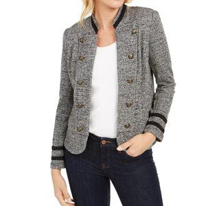 TOMMY HILFIGER Military Band Jacket in Black Multi - NWT